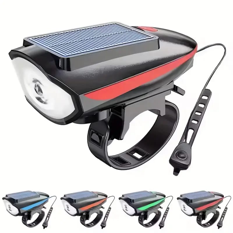 FRONT LIGHT SOLAR/CHARGEABLE WITH HORN